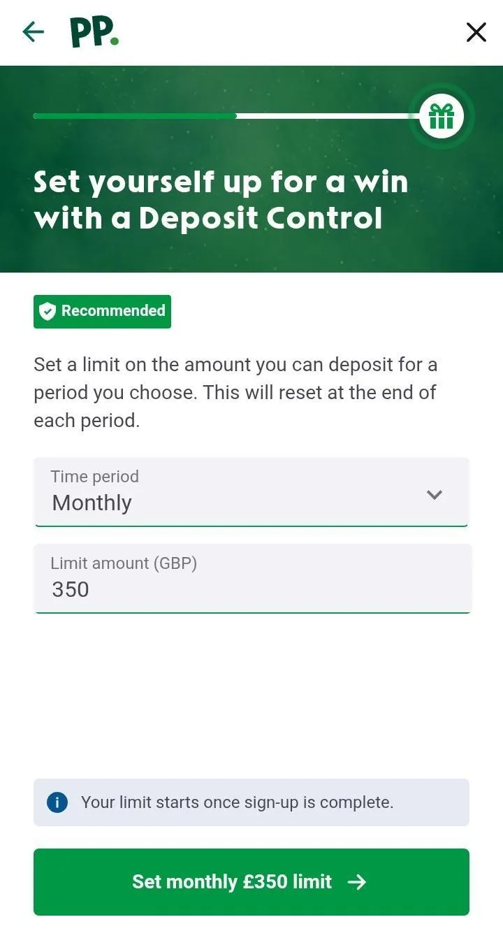 Paddy power verification